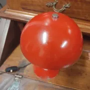 Metal space age mushroom lamp