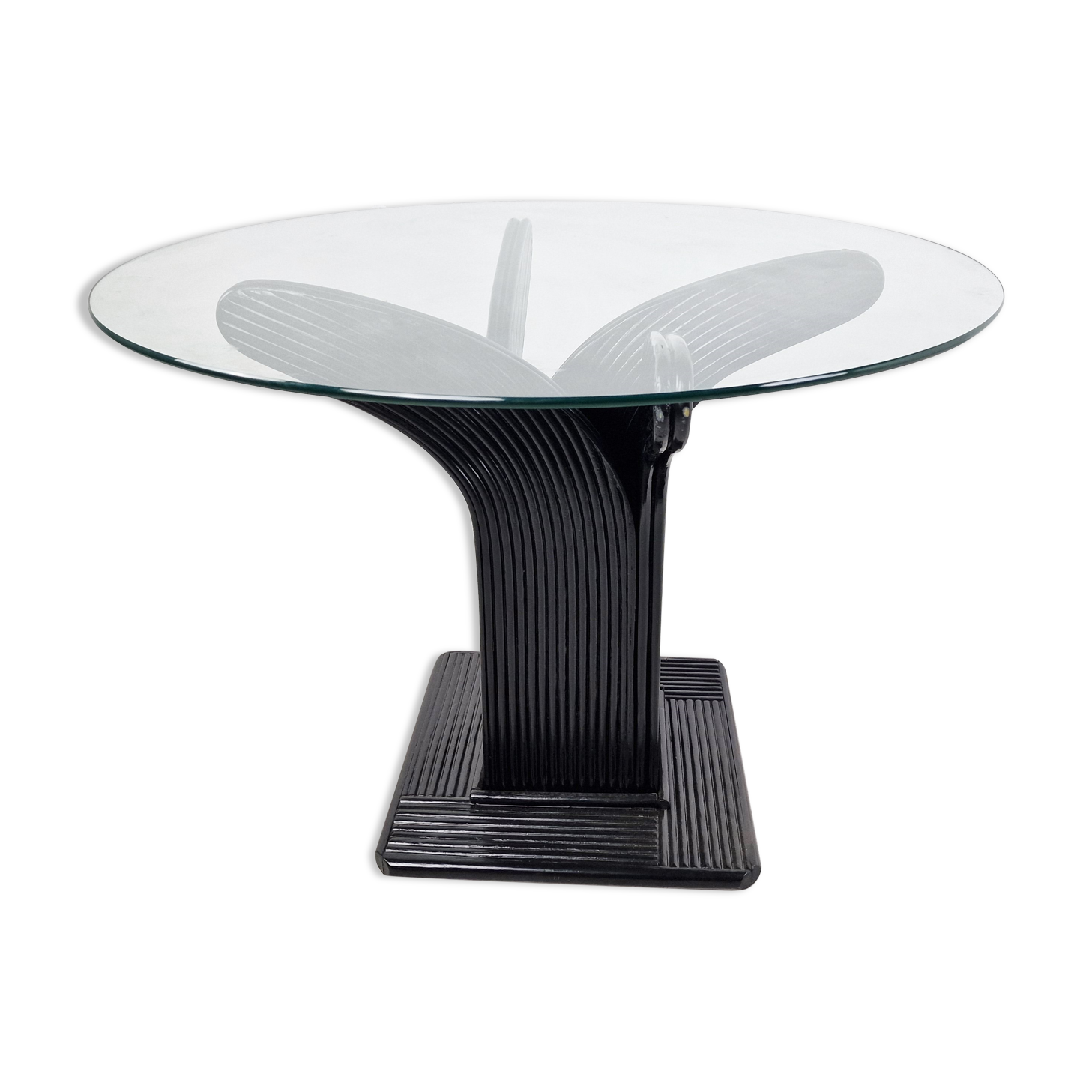 Bamboo dining table by Vivai Del sud, 1970s