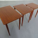 Danish Teak Nesting Tables, 1960s, Set of 3