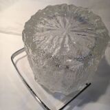 Scandinavian design frosted glass ice cube bucket