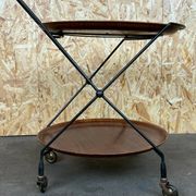 60s 70s teak serving trolley Jie Gantofta String Serving Trolley Sweden 60s