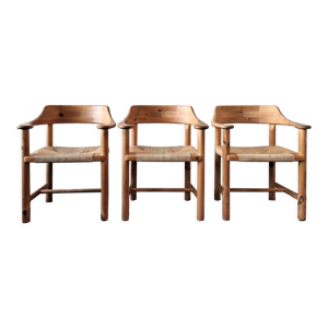ensemble de 3 fauteuils - pin