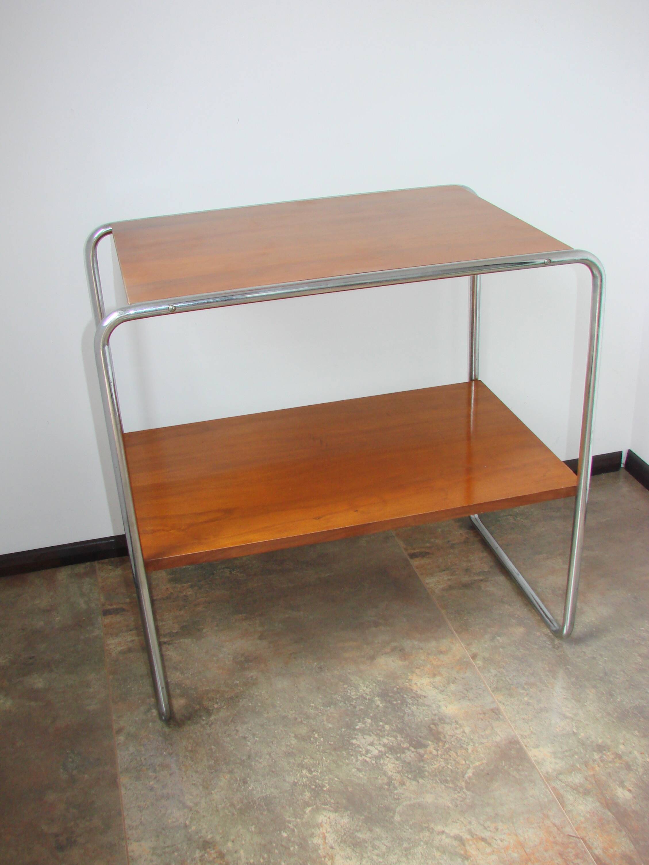 B12 side table by Marcel Breuer, Thonet, Czechoslovakia, 1930s, Bauhaus