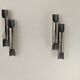 Pair of vintage double wall lights, chrome metal, Delightfull Galiano
