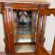 Louis XV Provençal style bookcase in half-moon shape in cherry wood circa 1930