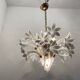 Midcentury Murano Glass Flower Chandelier by Franco Luce