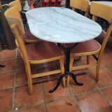 Bistro table with marble top