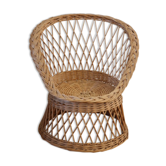 Children's rattan armchair 1950