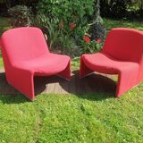 Pair of "Alky" low chairs by Giancarlo Piretti for Castelli