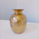 Hammered golden vase