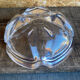 Vintage daum crystal petal shaped ashtray pocket video #d9