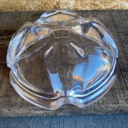 Vide poche cendrier ancien style daum cristal forme pétale vintage #d9