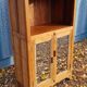 Old Art Deco radio cabinet in Burmese teak