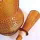 Amber glass decanter