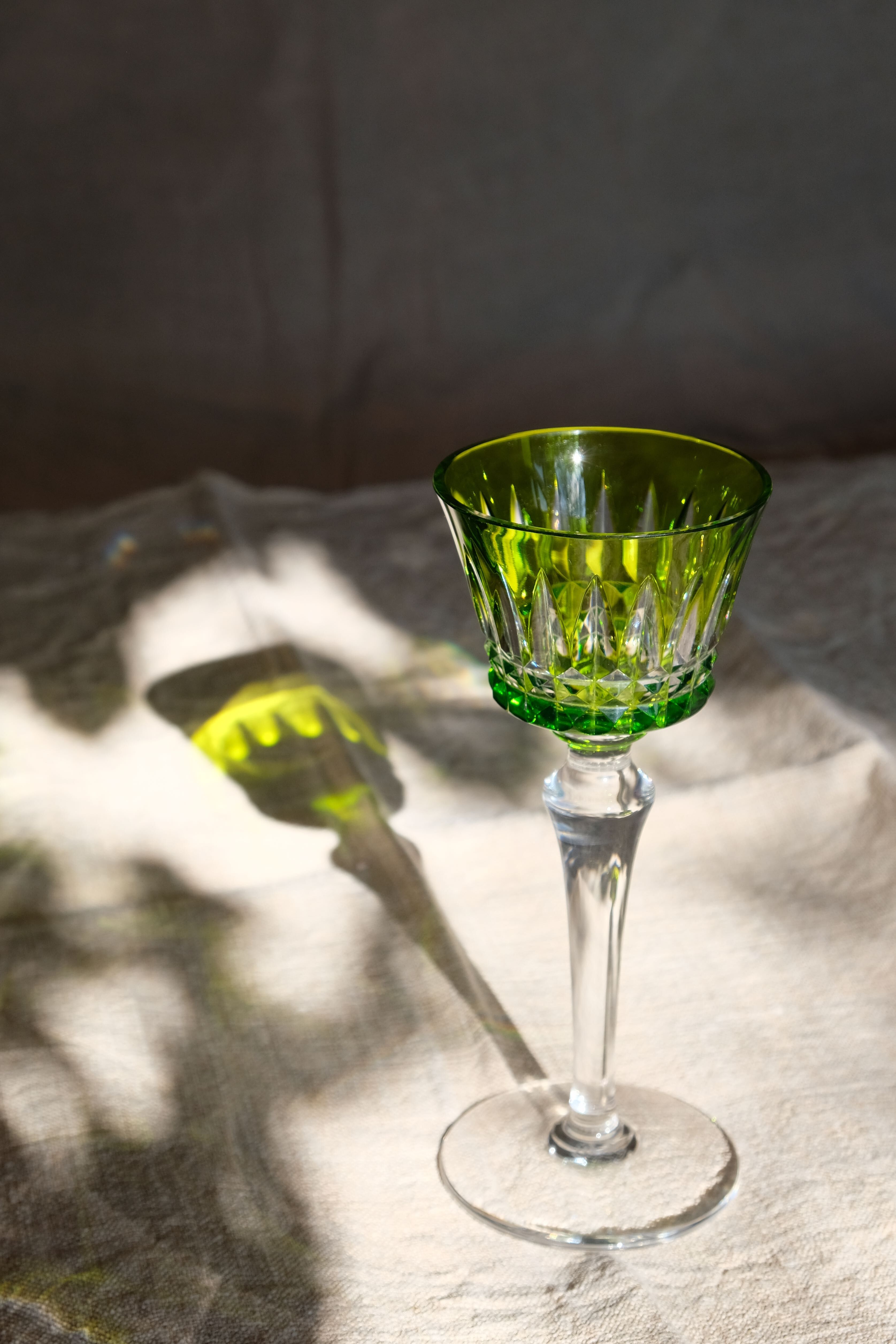 6 Baccarat glasses Piccadilly Model in colored crystal