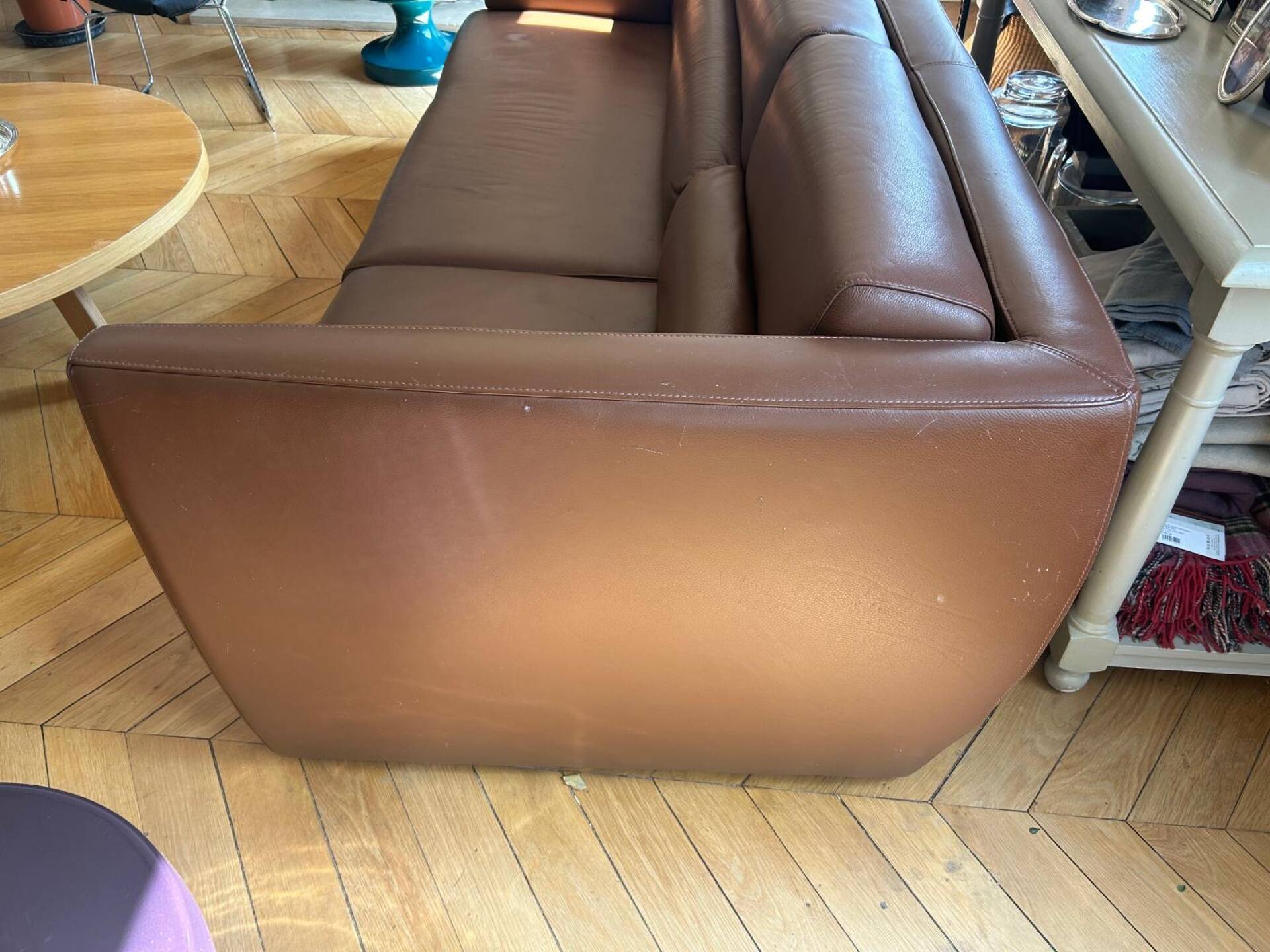 Christophe Delcourt for Roche Bobois Leather Sofa
