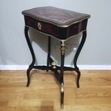 Travailleuse ou table à ouvrage en marqueterie d'époque Napoléon III