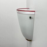 White and Red Murano Wall Light by Itre, Italy, 1980s