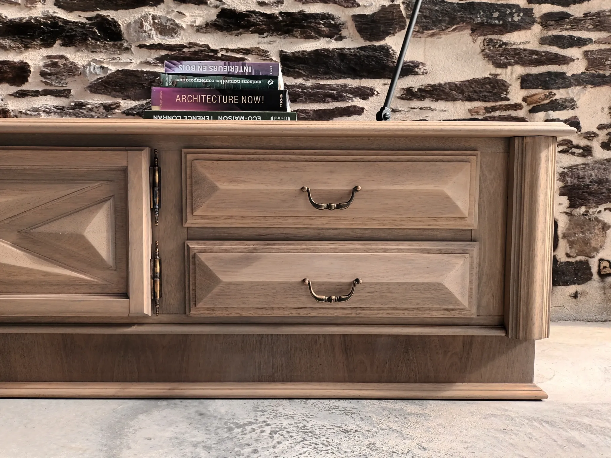 Large sideboard, TV stand, bench.