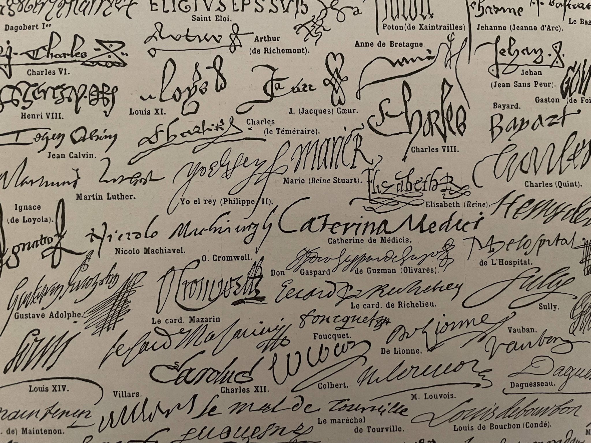 Lithographie gravure sur les signatures de 1928 (souverains)