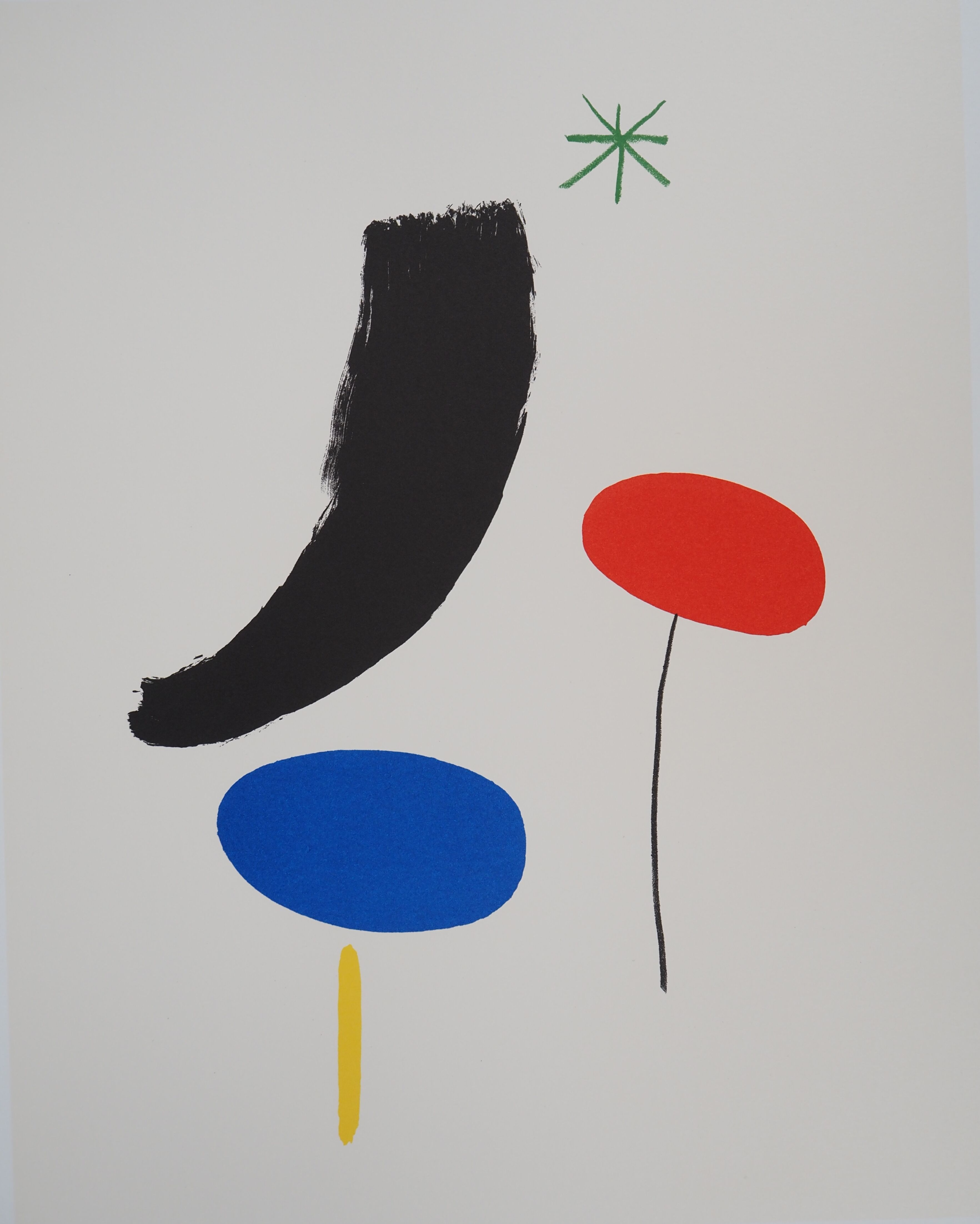 Joan MIRO: Surrealist composition, Lithograph signed with certificate