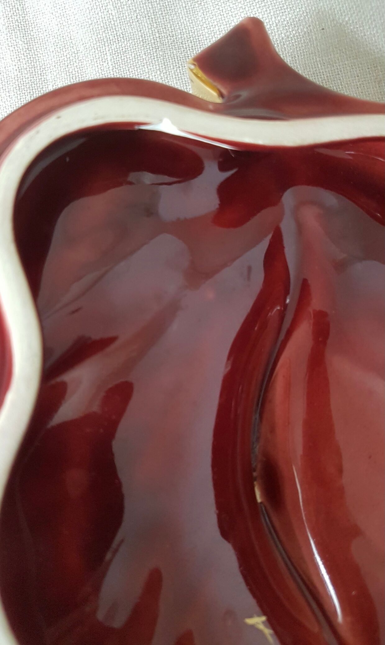 Candy box / pocket empty in glazed ceramic, Viroflay. 50s