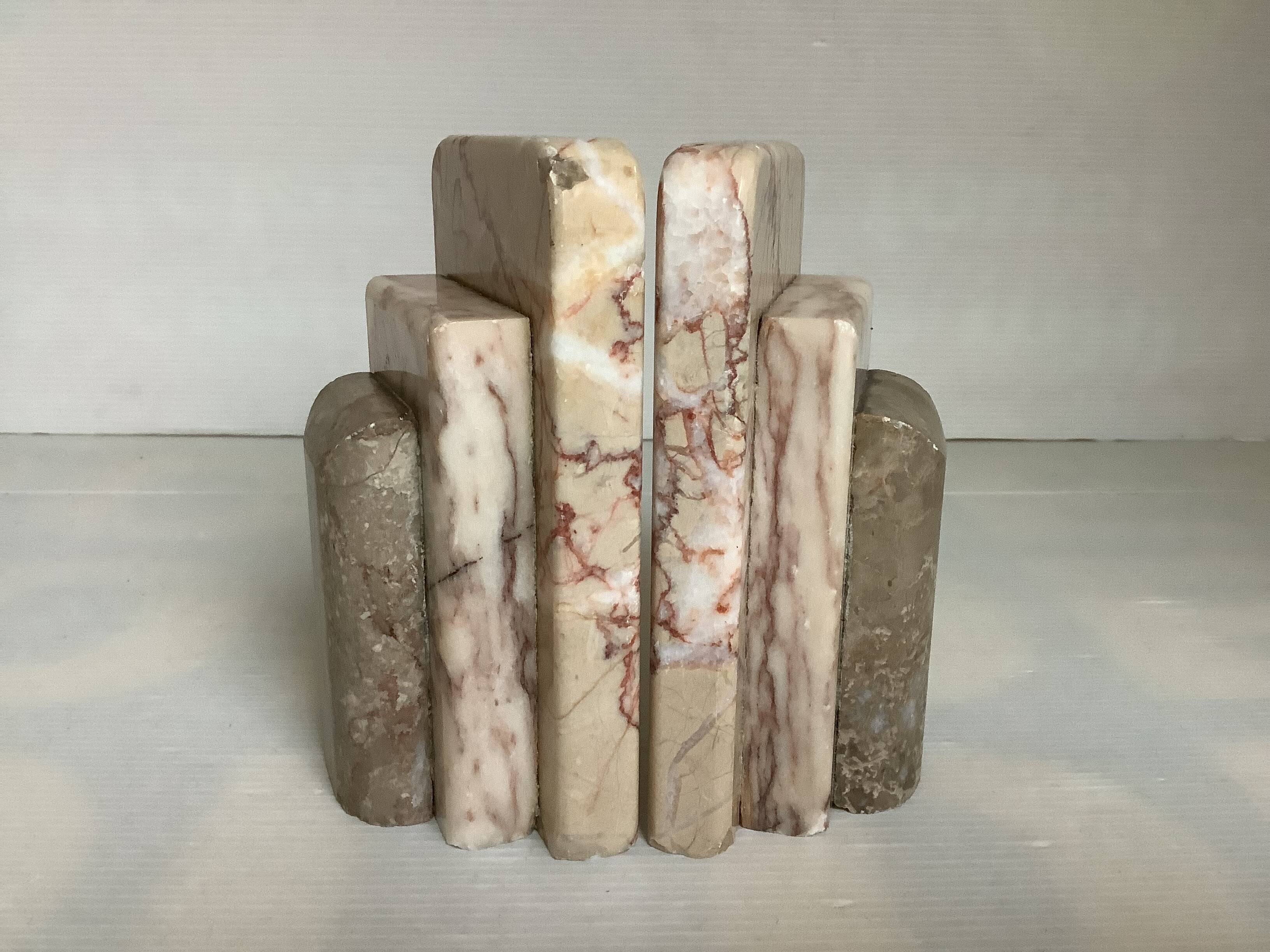 Pair of marble bookends