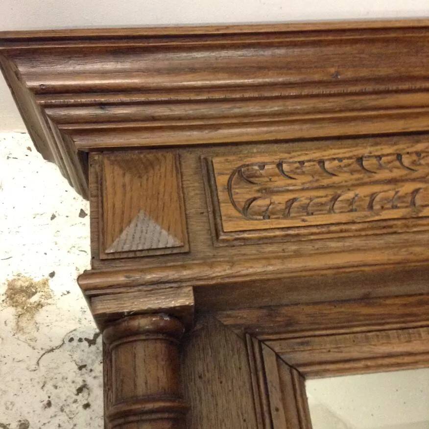 Trumeau wooden mirror