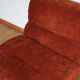 Rusty velvet low chair without arms