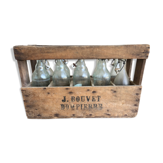 Wooden crate - lemonade bottles