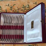 Service fourchettes à gâteau - argent - 12 pièces