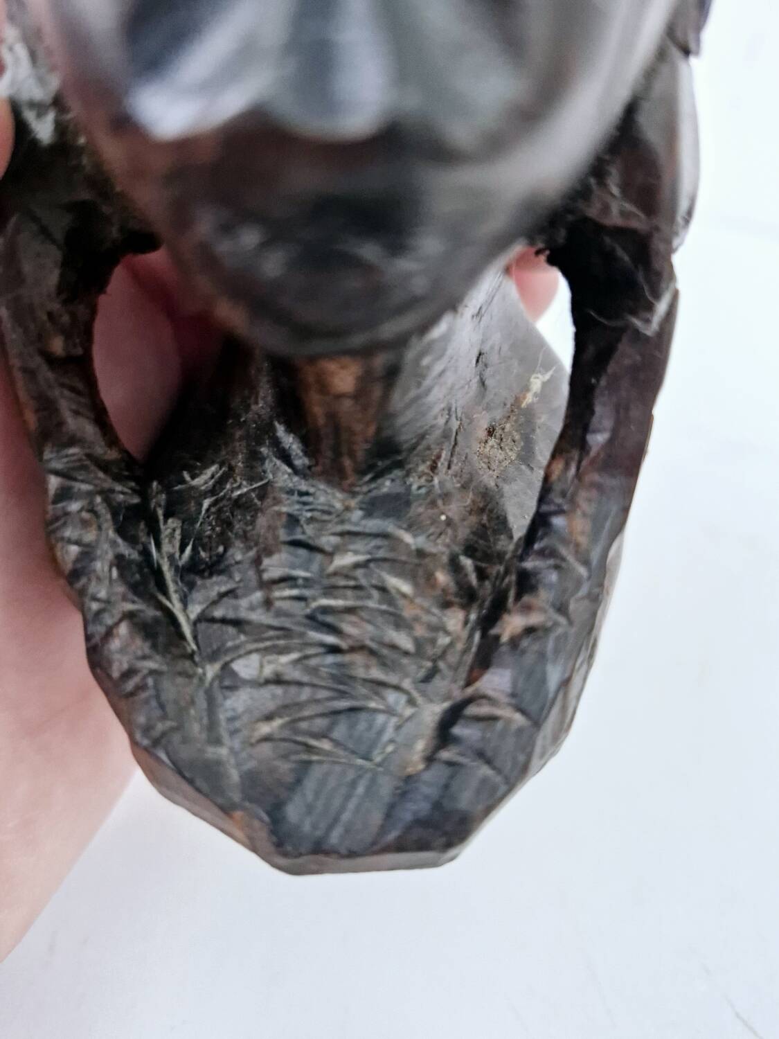 African woman bust in ebony wood hand carved ethnic art
