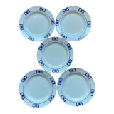 Blue butterfly patterned dinner plates