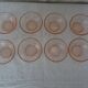 8 rosaline cups arcoroc twisted pink glass
