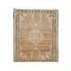 Vintage Turkish Hand-Knotted Wool Cotton Brown Area Rug 69x71