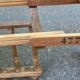 Henri II dining table stripped in solid oak from the 19th century.