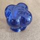 Small cobalt blue Scandinavian round vase