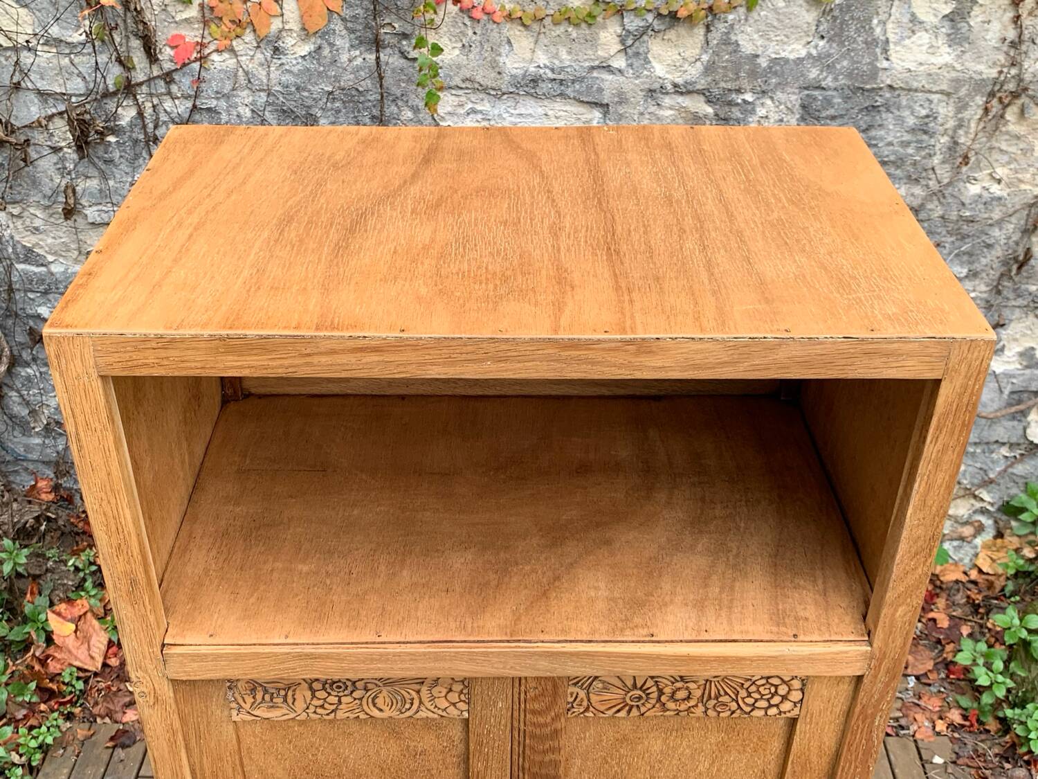 Buffet parisien art déco bois brut 1930