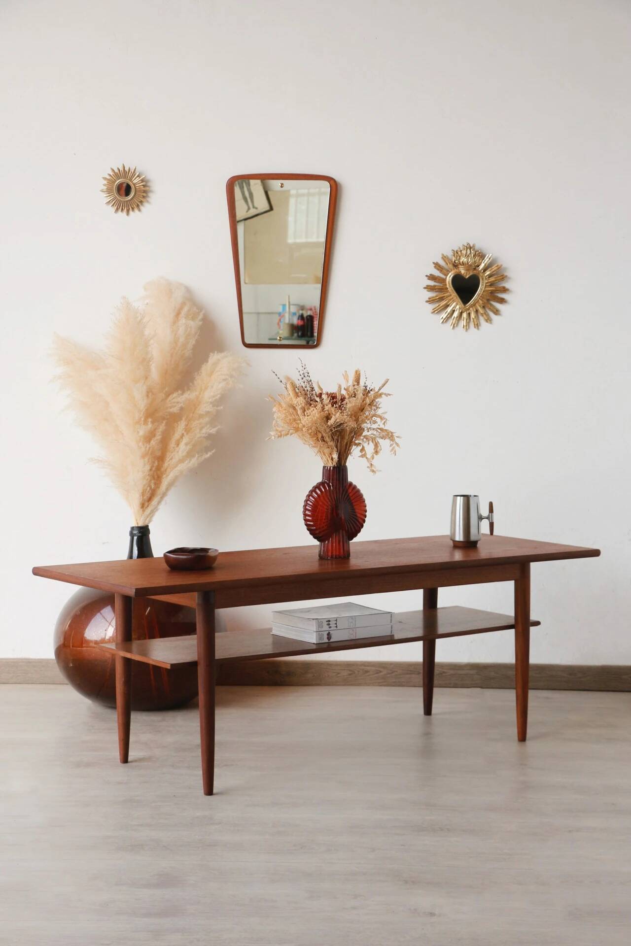 Vintage Scandinavian teak coffee table (Denmark, 1960s)