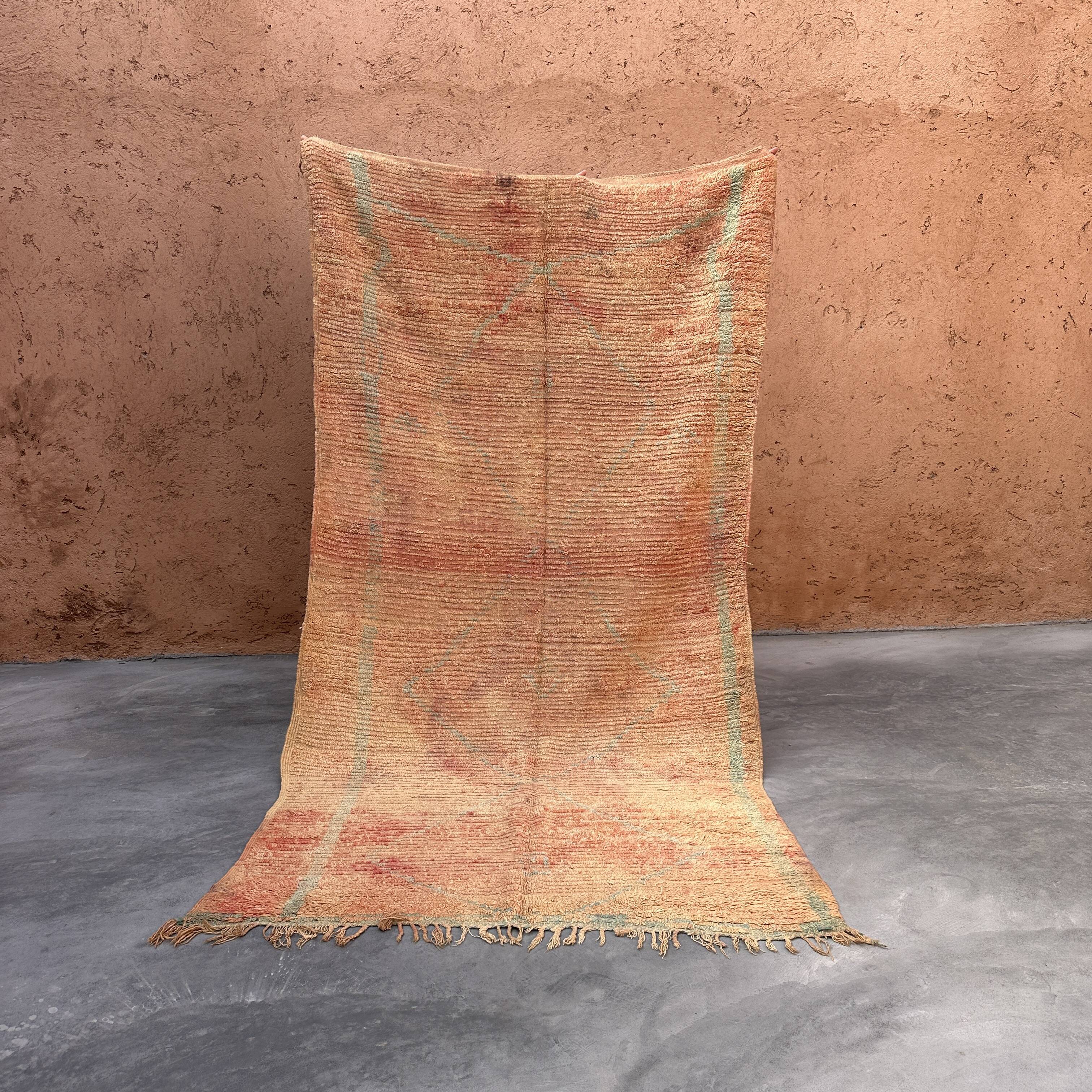 Moroccan rug Marmoucha beige - 153 x 290 cm