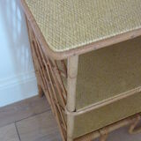 Rattan bedside table