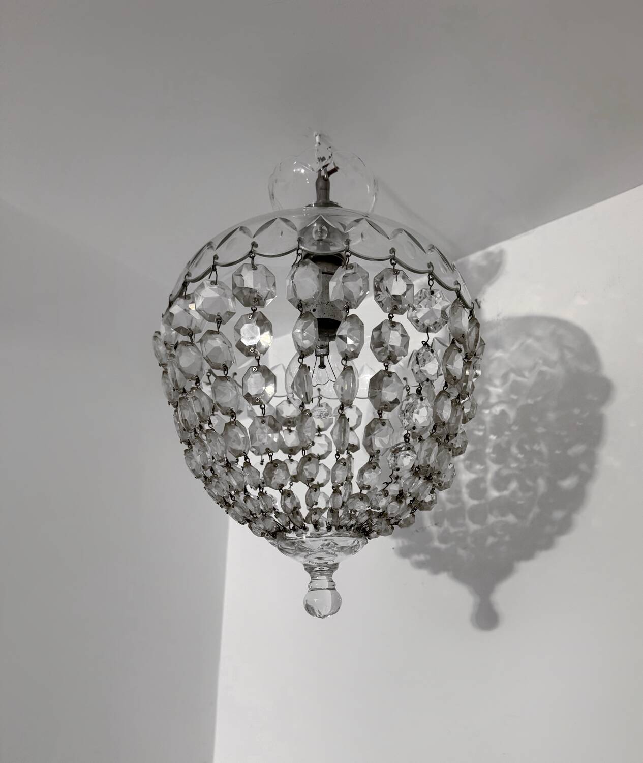 50s crystal hot air balloon ceiling light