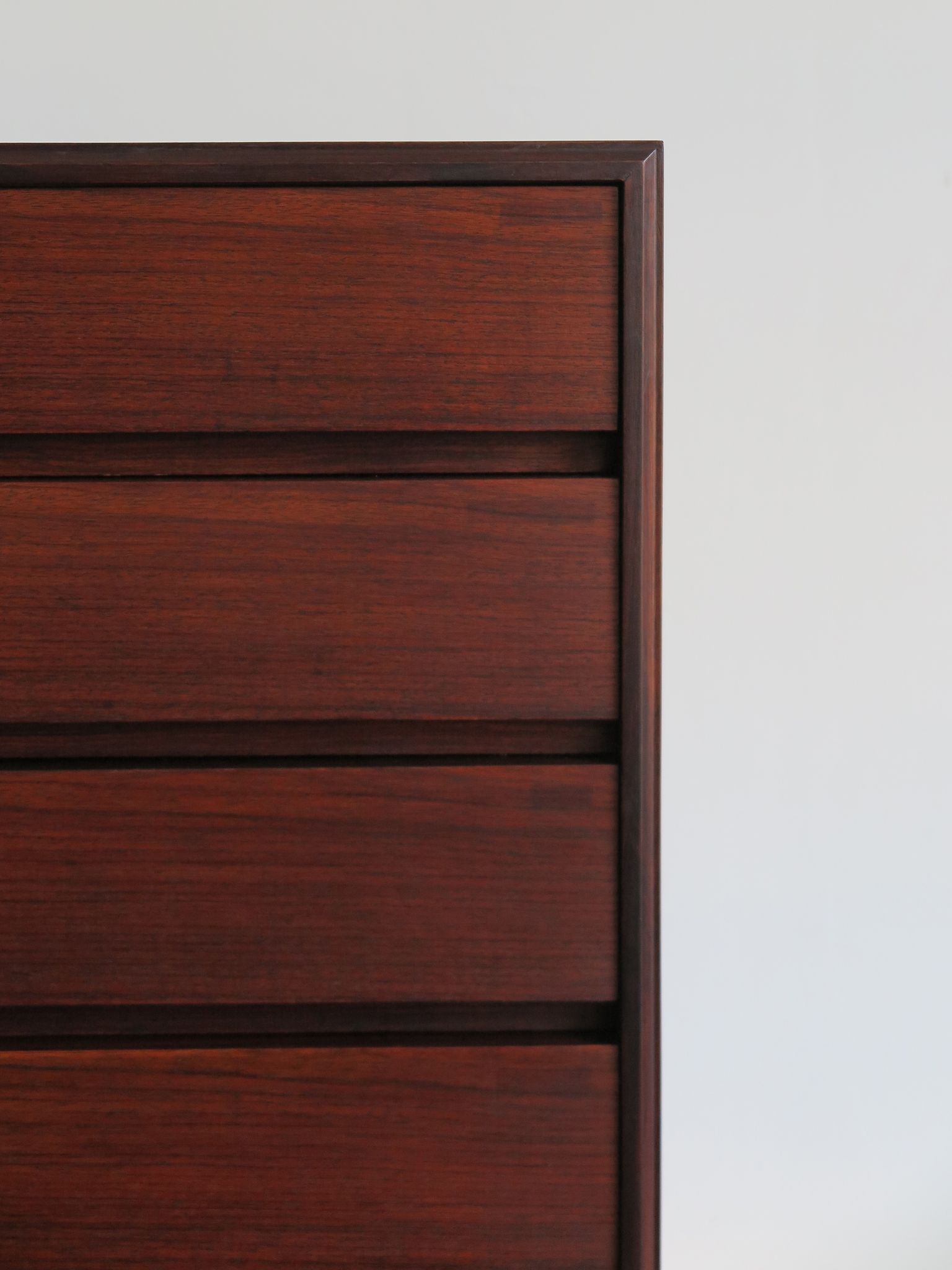 Scandinavian midcentury darkwood chest of drawers 1950s