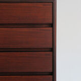 Scandinavian midcentury darkwood chest of drawers 1950s