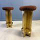 Vintage Italian brass bar stools, 1970s