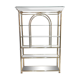 Hollywood Regency brass and glass shelf with elephant heads from the 1970s