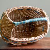 Woven wicker basket, craft vannerie