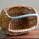 Panier en osier tressé, vannerie artisanale