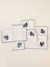 6 embroidered percal napkins, 28 cm