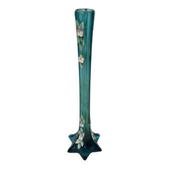 Vase soliflore verre de Bohême de 1970